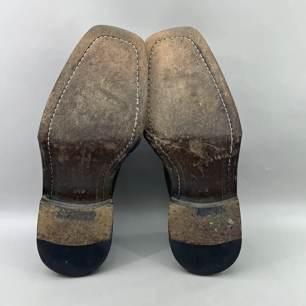 Mezlan Square Split Toe Derby Shoes Men Size 10.5 W Brown Leather Dress Oxford
